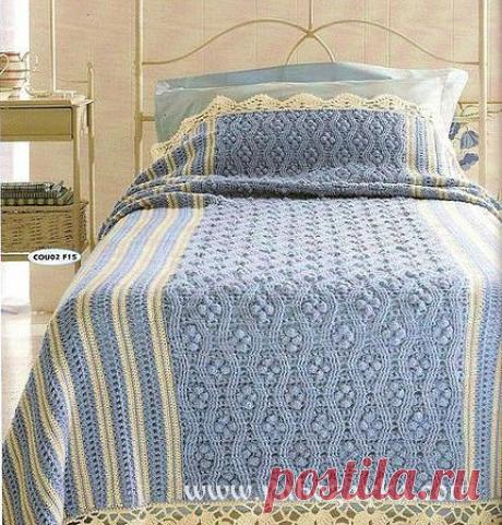 Вязание крючком пледы покрывала схемы. Узор для пледа крючком