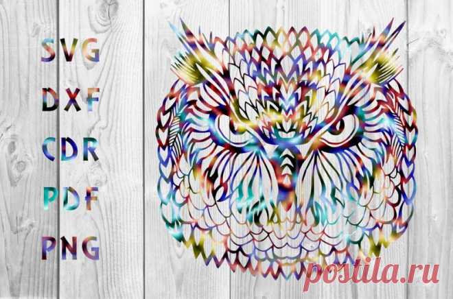 Owl Zentangle Vector files Owl Silhouette Owl Clipart | Etsy