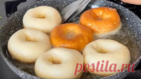 НИКОГДА не впитывает масло🔝ИДЕАЛЬНЫЙ рецепт вкусного пончик с восходящими дрожжвми 😋💯