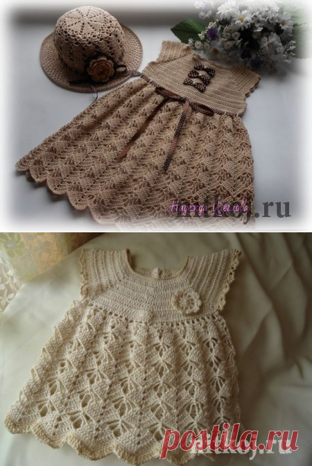 Платье крючком для юной кокетки