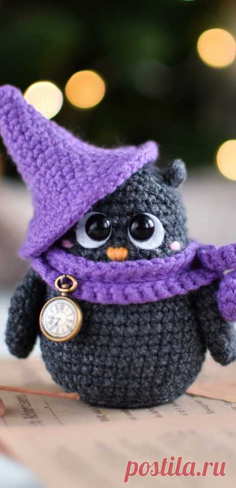 PDF Маленький Совёнок крючком. FREE crochet pattern; Аmigurumi toy patterns. Амигуруми схемы и описания на русском. Вязаные игрушки и поделки своими руками #amimore - сова, совушка, маленький совёнок, птица, птичка.