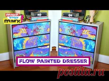 How to: Flow Painted Dresser - YouTube