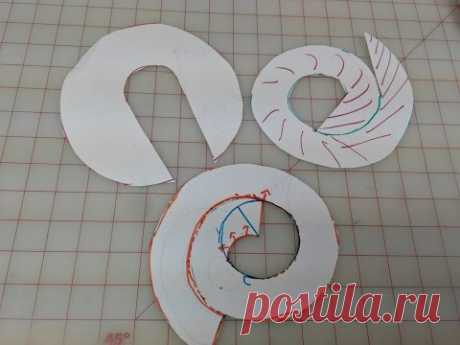 طريقة تفصيل الكلوش الحلزوني أو ما يعرف بالرابط الحلزوني - YouTube