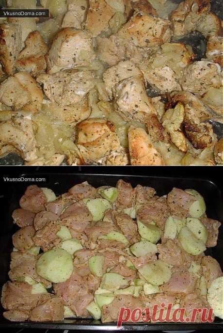 Куриное филе в яблоках / Домашние рецепты. Готовим дома вкусно!