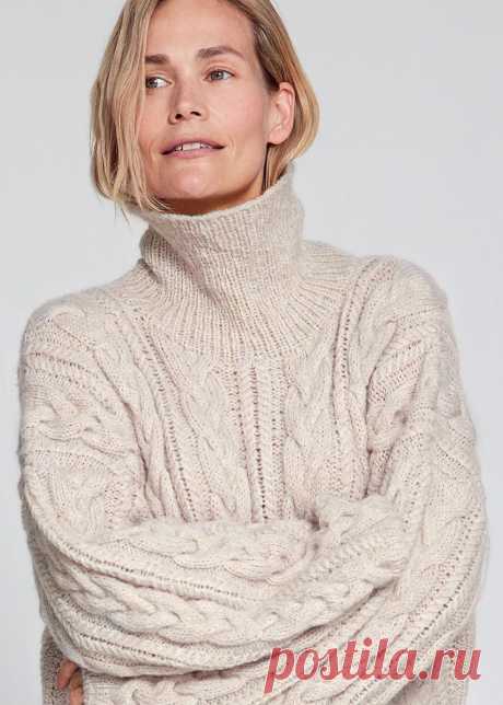 Свитер с "косами" от Lana Grossa | Тепло о вязании | Дзен