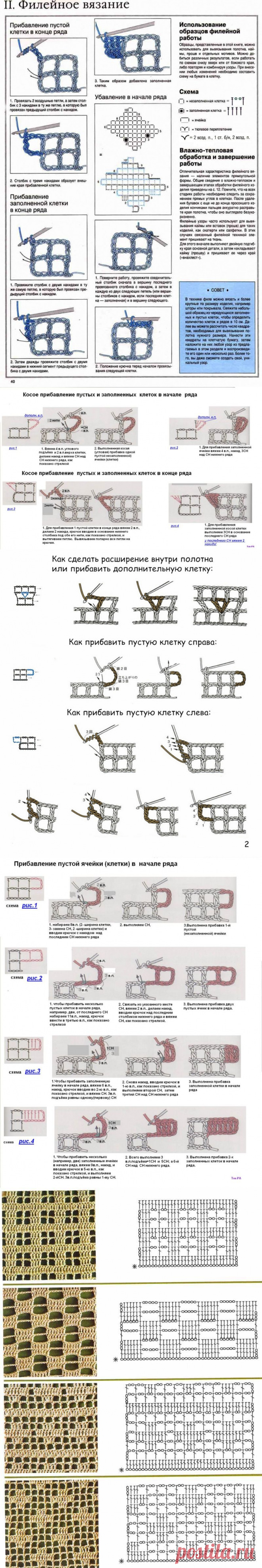 Филейное вязание (74 фото) - описание схем и узоров для вязания крючком