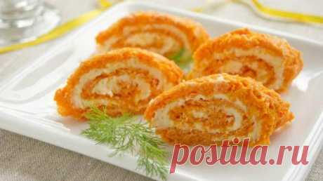 Морковные рулетики