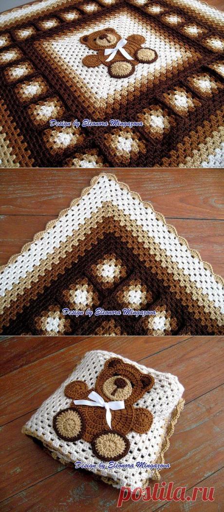 Плед с медвежонком