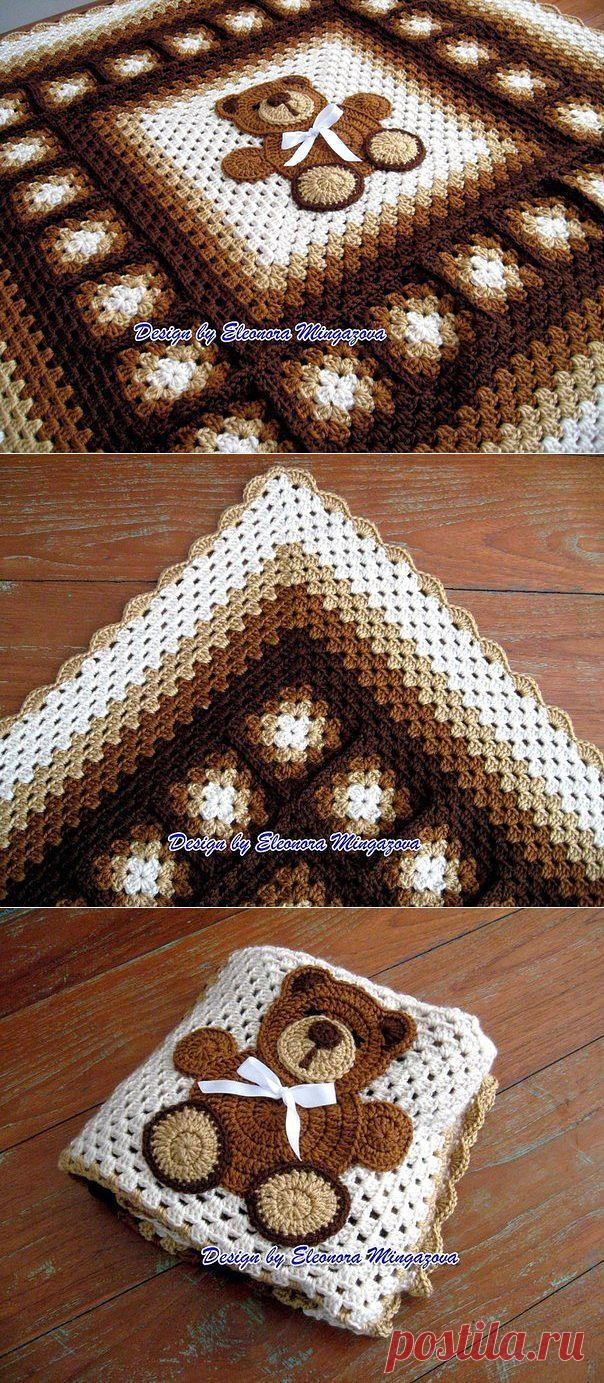 Плед с медвежонком