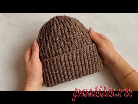 Шапка крючком. Вязание для начинающих. CROCHET for beginners