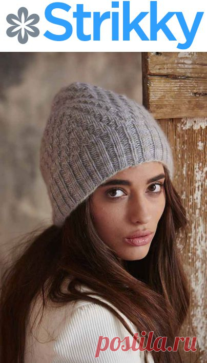 Стильная шапочка от Ashley Rao (Vogue Knitting, Fall 2014) вязаная спицами | Strikky.ru