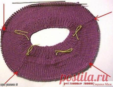 Отличное описание для вязания реглана-чтоб не давило в горло, не тянуло подмышки... 
т автора описания: 

вот то самое описание и расчет. может еще кому пригодиться. Для вывязывания свитера с рукавом «реглан», нужно сделать схему. Расчёт петель по мерке обхвата шеи (ОШ) и плотности вязания, которую мы определим по образцу.
Показать полностью…