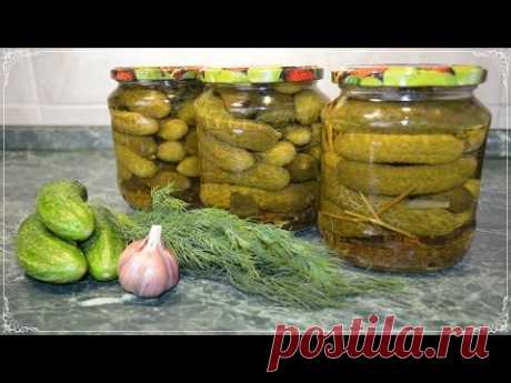 Вкусные Хрустящие огурцы бланшированные в уксусе! Заготовка огурцов на зиму [Семейные рецепты]