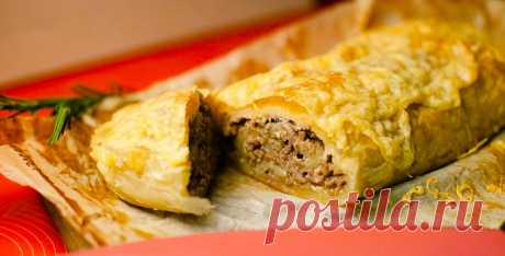 СЛОЁНЫЙ РУЛЕТ С МЯСОМ