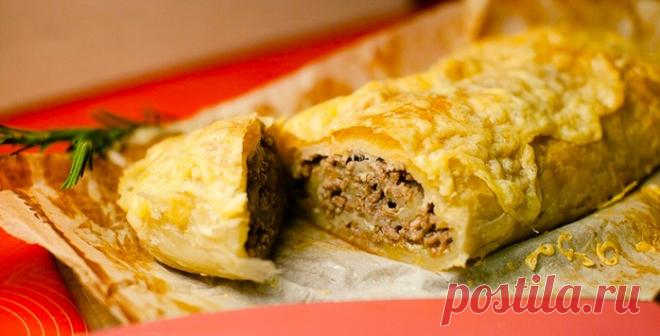 СЛОЁНЫЙ РУЛЕТ С МЯСОМ