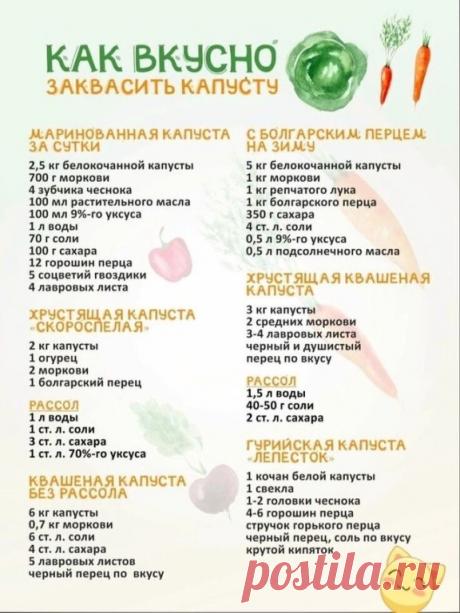Как вкусно заквасить капусту