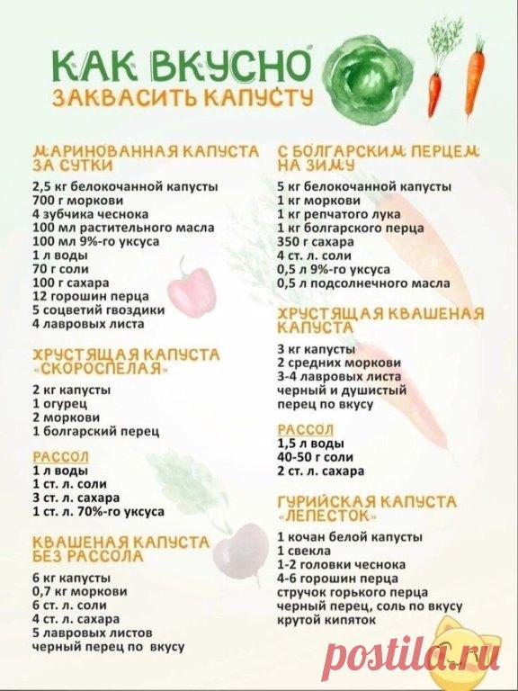 Как вкусно заквасить капусту