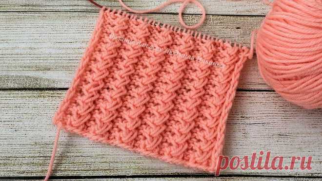 Рельефные дорожки из вытянутых петель. Узор спицами. | Вязание для всех Людмила Ильиных | Яндекс Дзен