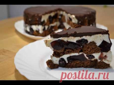 Шоколадно-Вишнёвый Торт  | Простой бисквитный торт | A simple sponge cake