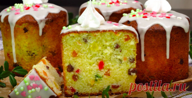 Самые вкусные творожные бездрожжевые куличи! Готовятся быстро и просто