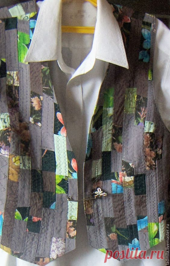 Жилет в стиле печворк в интернет-магазине на Ярмарке Мастеров | Кыштым - доставка по России. Товар продан.