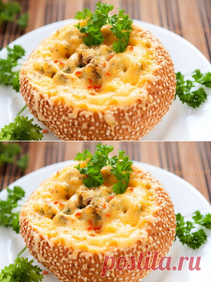 Ну Оочень вкусный жульен в булочке! + вариант для тех, кто не любит грибы - Простые рецепты Овкусе.ру