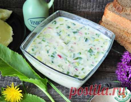 Окрошка на кефире комбинированная – кулинарный рецепт