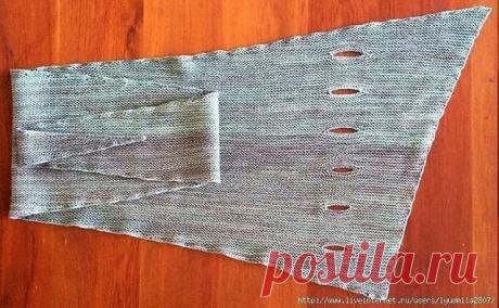 Шaрф - косынка. Интересная идея для вязания.