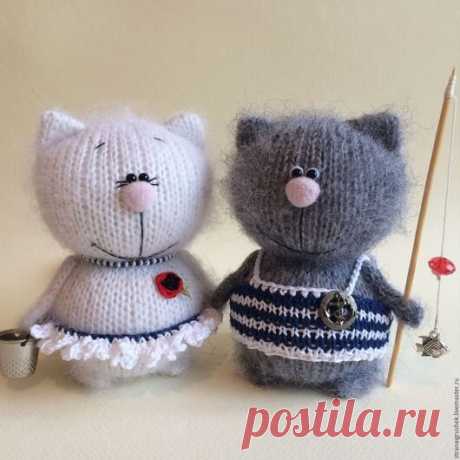 Милые котики спицами