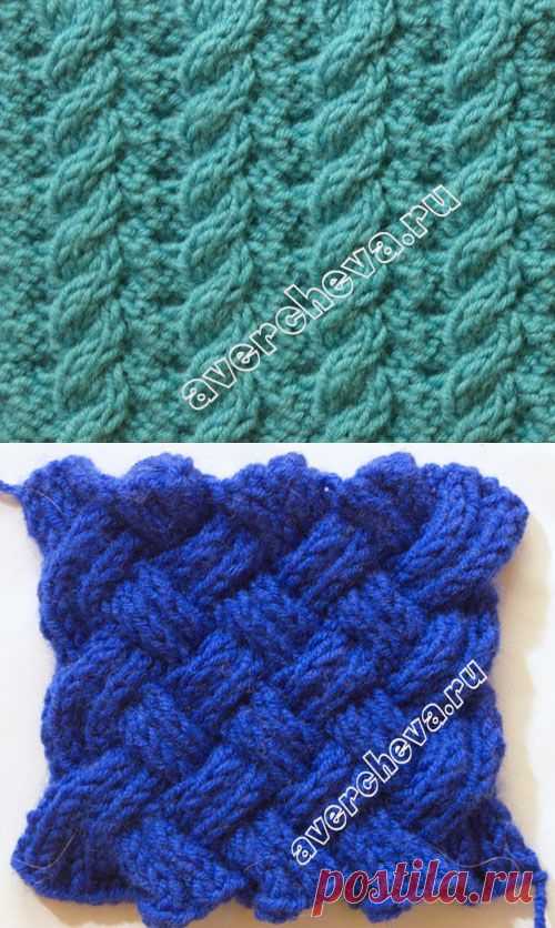 Три двухсторнних узора спицами от Елены Аверчевой