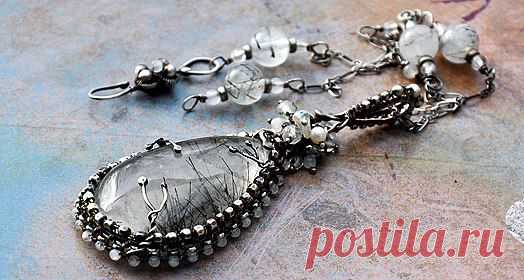 Кулон. Оплетение кварц турмалина. МК.Wire wrap. МК. Идеи. Примеры.