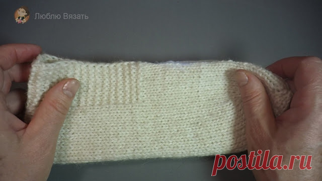 Красивые следочки на двух спицах
