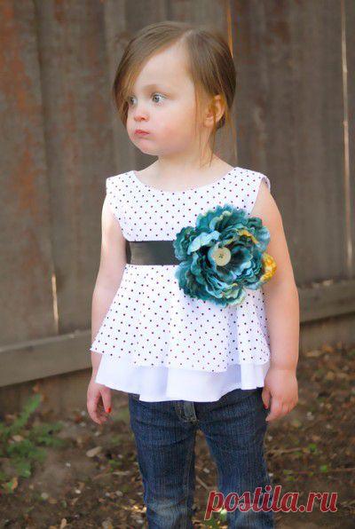 Нарядный топик для девочки. Мастер класс.