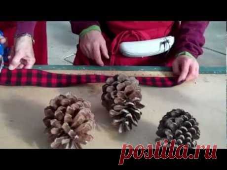 Wilson's Garden Center Pine Cone Door Swag