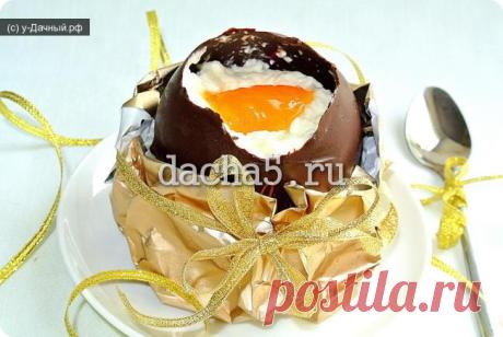 Шоколадные яйца со сливочным муссом (нежный десерт на Пасху).
