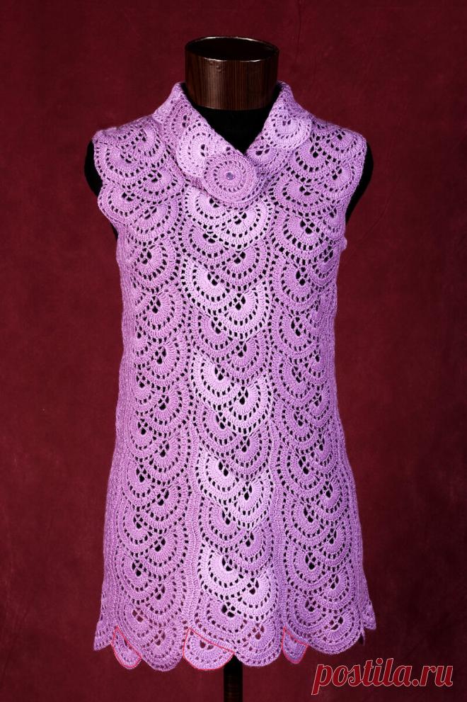 Простой способ посадить изделие в технике ленточного кружева по фигуре. Никто даже не заметит, как сделано расширение | Вязание крючком с Захарченко Ольгой | Дзен