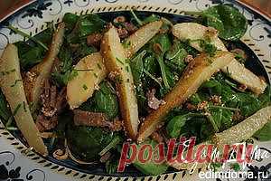 ЯПОНСКИЙ САЛАТ С ЯЗЫКОМ И КАРАМЕЛИЗИРОВАННОЙ ГРУШЕЙ. Фруктовый салат кулинарные рецепты с фото