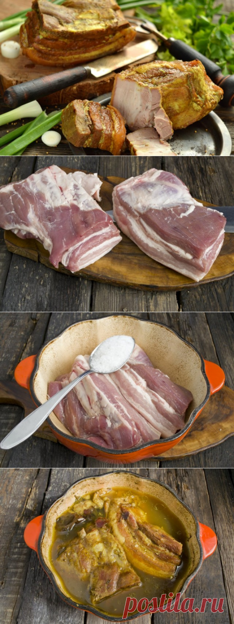 Быстрая и вкусная домашняя ветчина из свинины
=Время подготовки и приготовления: 3 часа.
    Ветчина будет готова через 24 часа.
    Количество: около 900 г

Ингредиенты для приготовления домашней ветчины из свинины:

   = 1, 2 кг свиного окорока или грудинки;
    60 г поваренной соли;
    1 л воды;
    10 г молотой куркумы;
    20 г луковой шелухи;
    2 ч.л. тмина;
    2 ч.л. кориандра;
    3 лавровых листа.