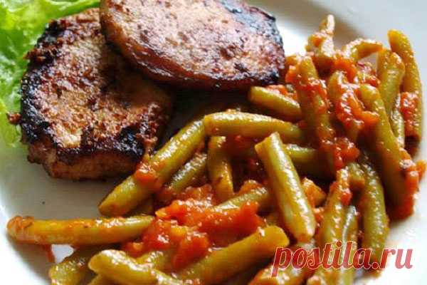 Стейк со стручковой фасолью по-гречески — Сад Заготовка