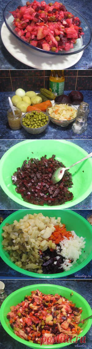 Винегрет - Вкусный день - овощной салат "винегрет" | Вкусный день