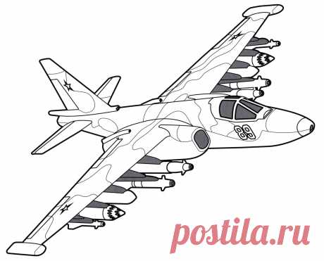 Раскраски военных самолетов скачать или распечатать