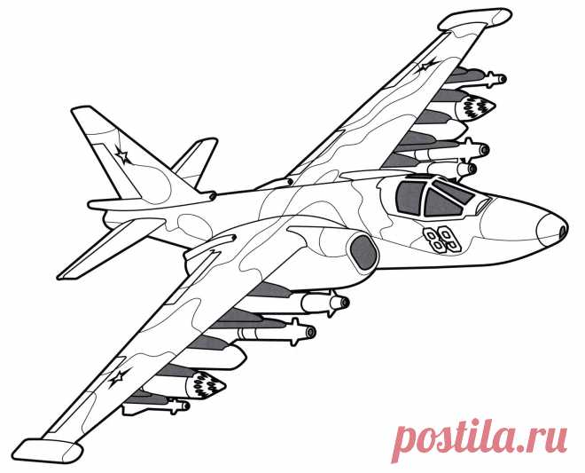 Раскраски военных самолетов скачать или распечатать