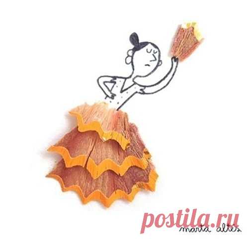 Из стружки от карандашей... - Поделки с детьми | Деткиподелки