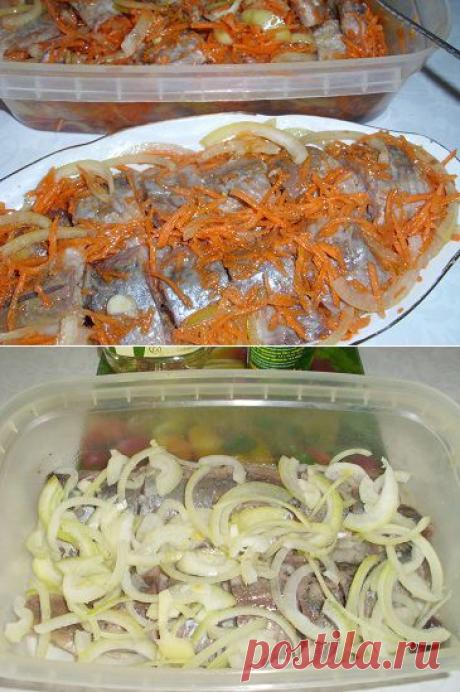 Маринованная селедка с морковкой и луком | Рецепты моей мамы
