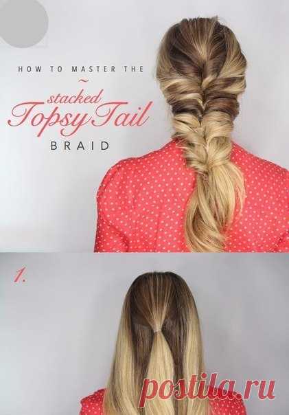 Идея лёгкой причёски для длинных волос