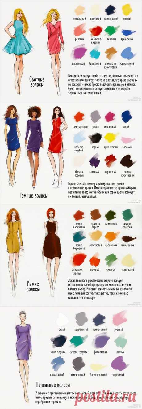 12 идеальных сочетаний цвета одежды и волос
