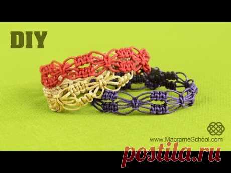 DIY Easy Square Knot Flower Bracelets | Macrame School