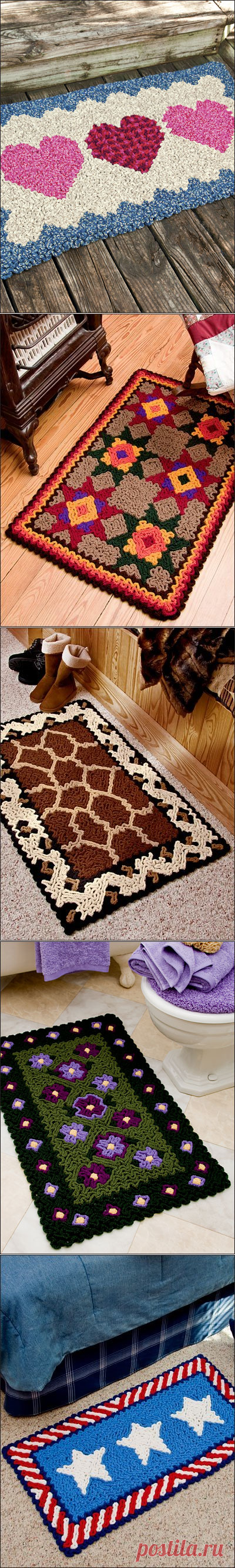 Коврики связаные крючком