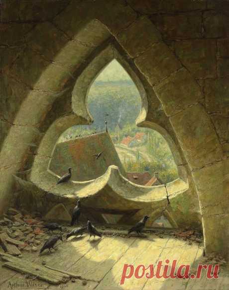 Художник Артур Вассе (Arthur Wasse, 1879-1930).
&quot;Через окно&quot; (Through the Window), 1926 г.