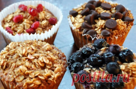 Диетические кексы из овсяных хлопьев